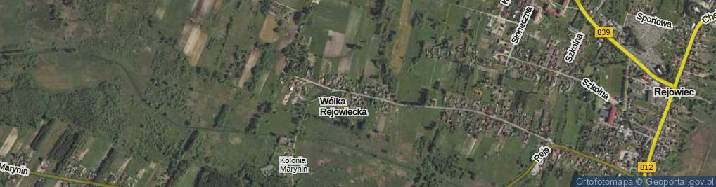 Zdjęcie satelitarne Wólka Rejowiecka ul.